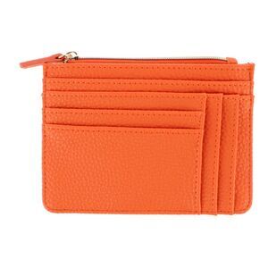 Julia Buxton Women's Colorful Premium Faux Leather Slot Coin Case Purse
